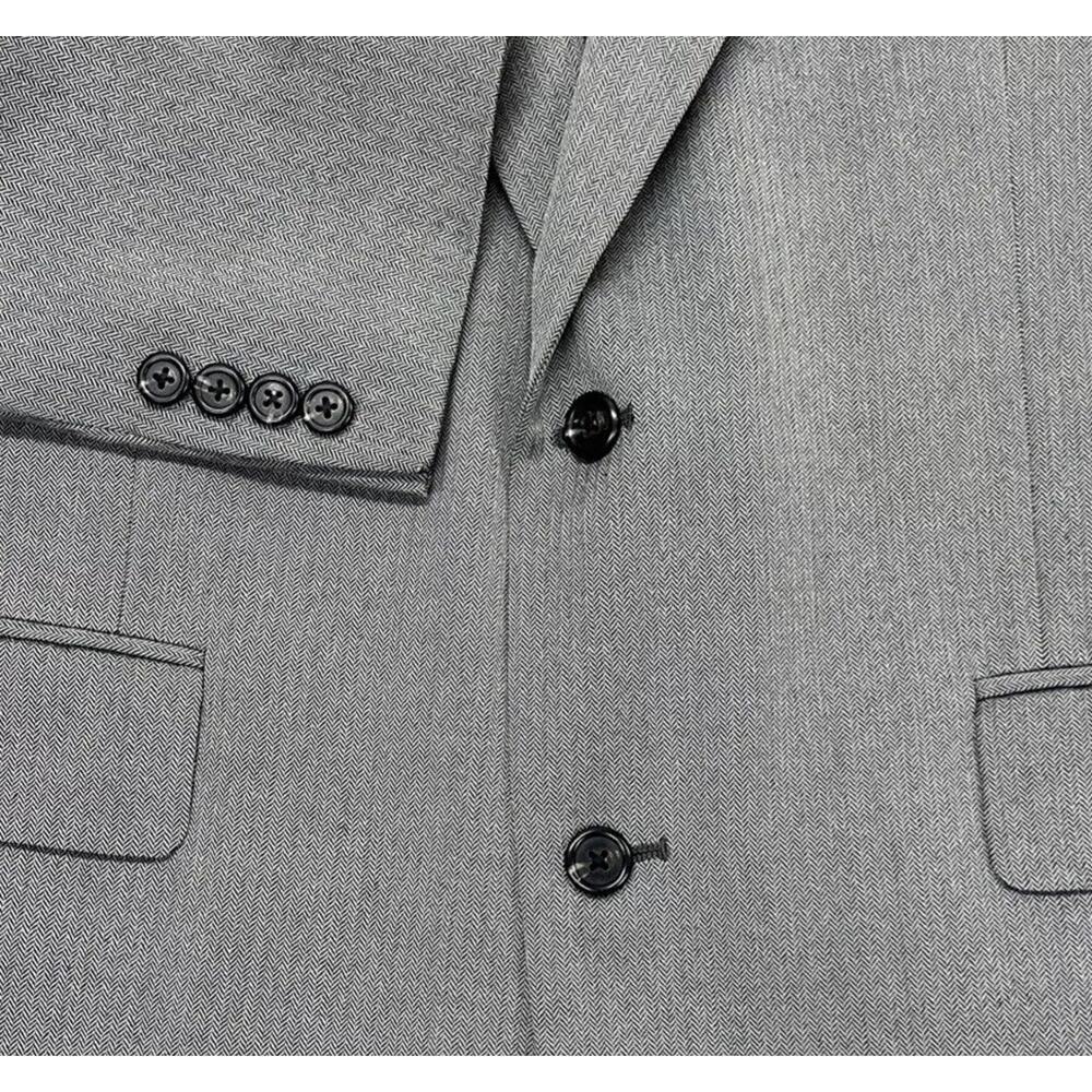 VTG Ralph Lauren Polo University Club Wool Herringbone Blazer Sz 42L USA Made - Picture 5 of 16